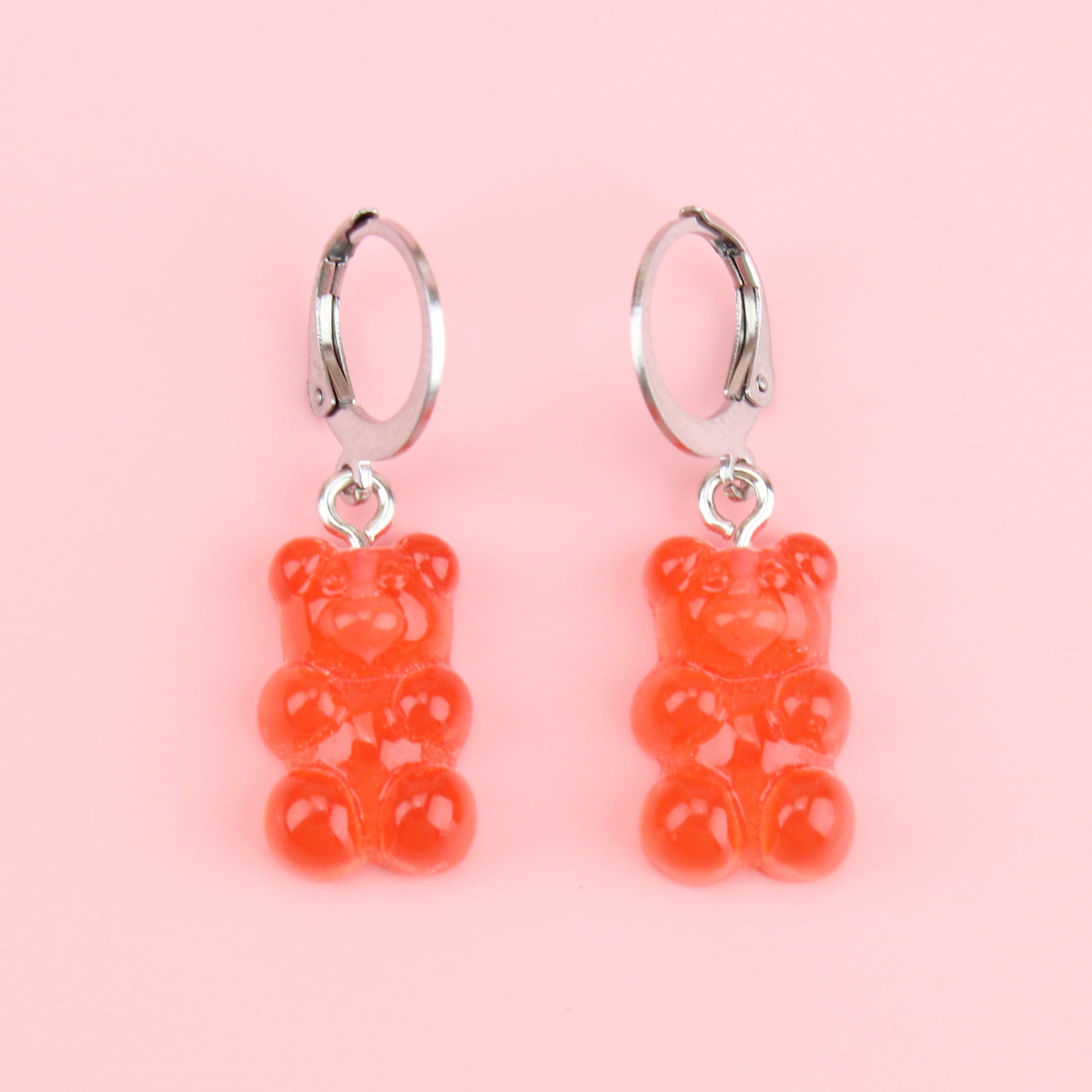 Strawberry Gummy Bear Earrings