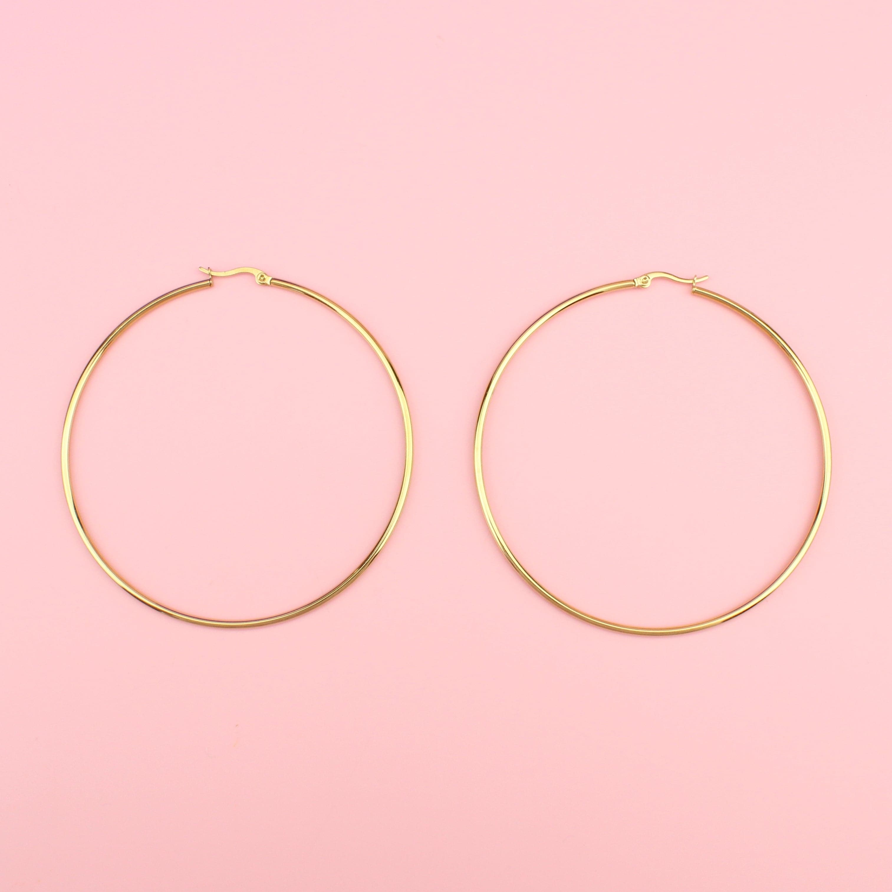 The Bigger The Hoop Earrings (85mm, Gold Plated)