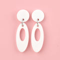 Swinging 60's Oval Stud Earrings