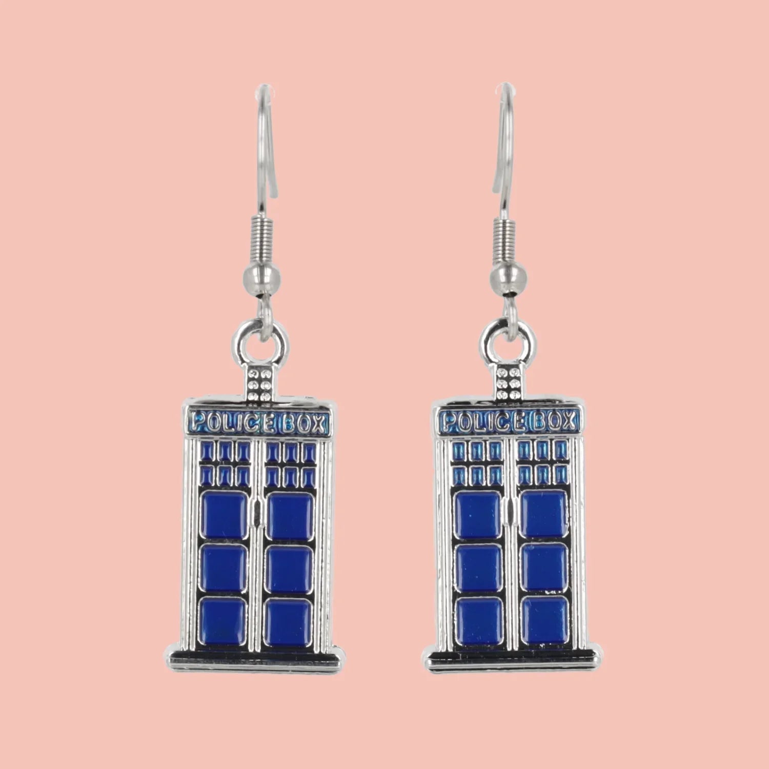 Tardis Earrings And Necklace Gift Set