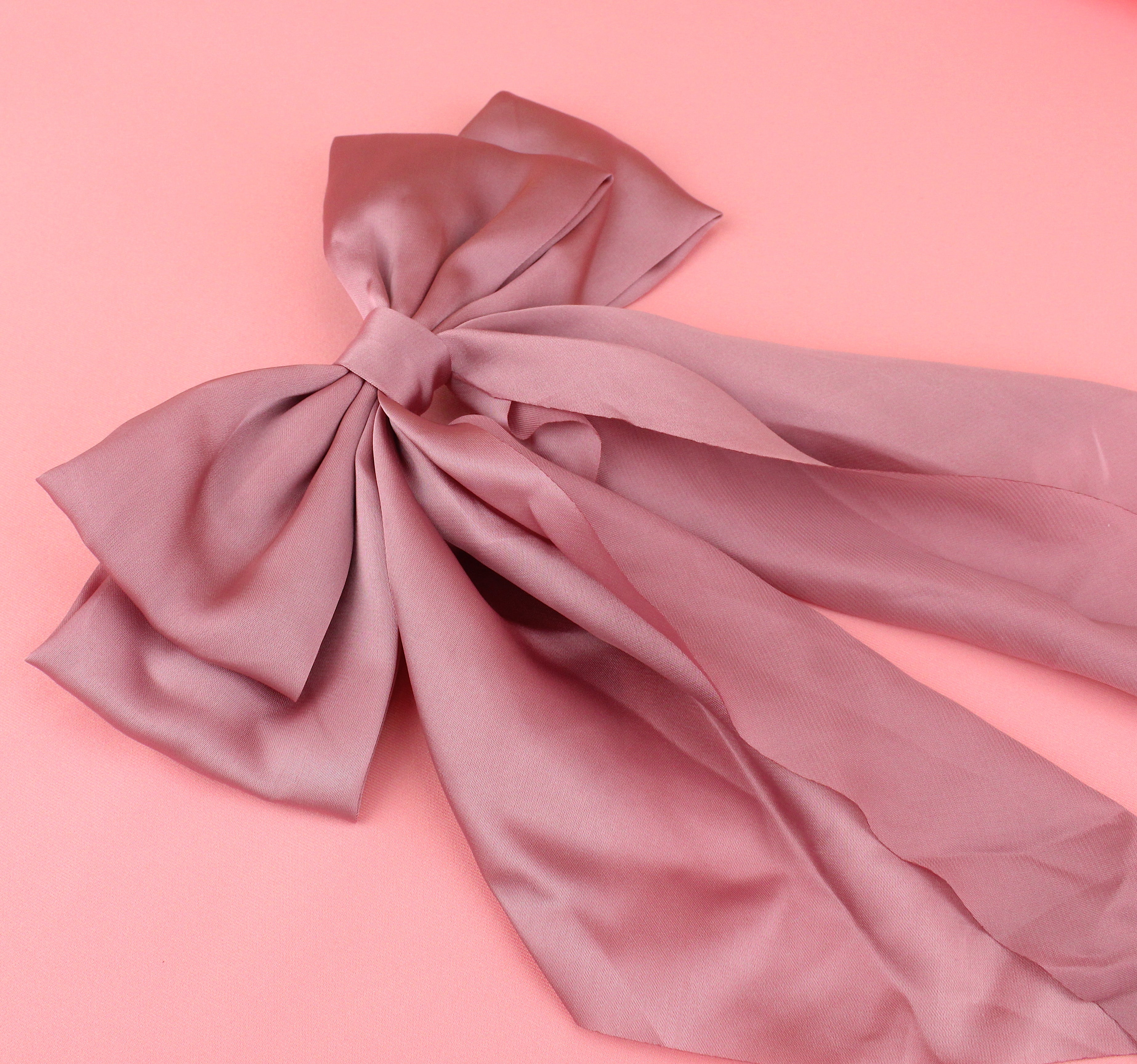 The Bigger The Bow Hair Clip - Rose Pink
