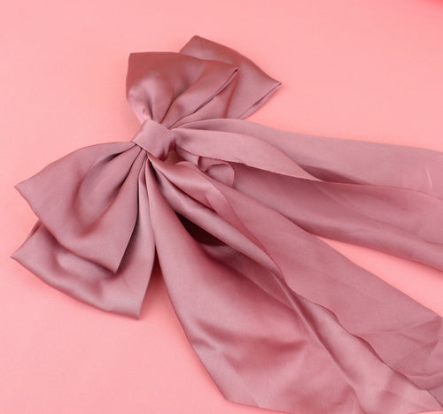 The Bigger The Bow Hair Clip - Rose Pink