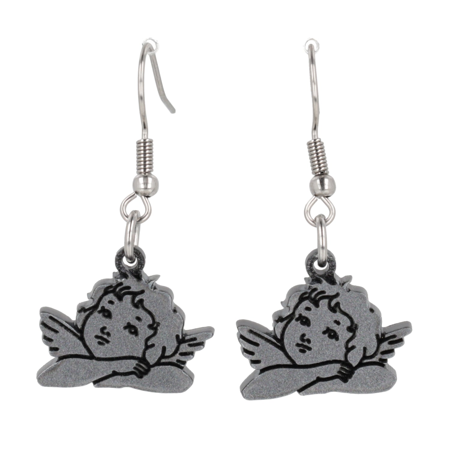 Stupid Cupid Earrings - Silver